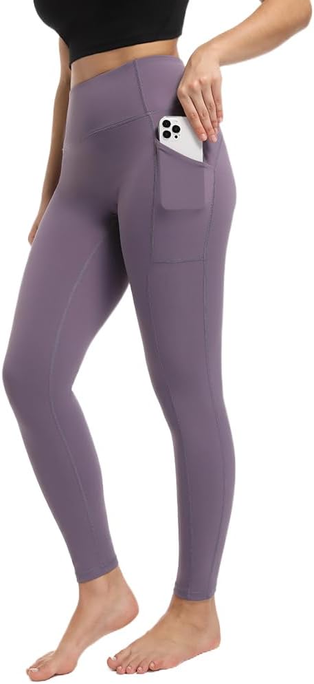 Wholesale Custom Squat Proof Leggings Women High Waist Purple