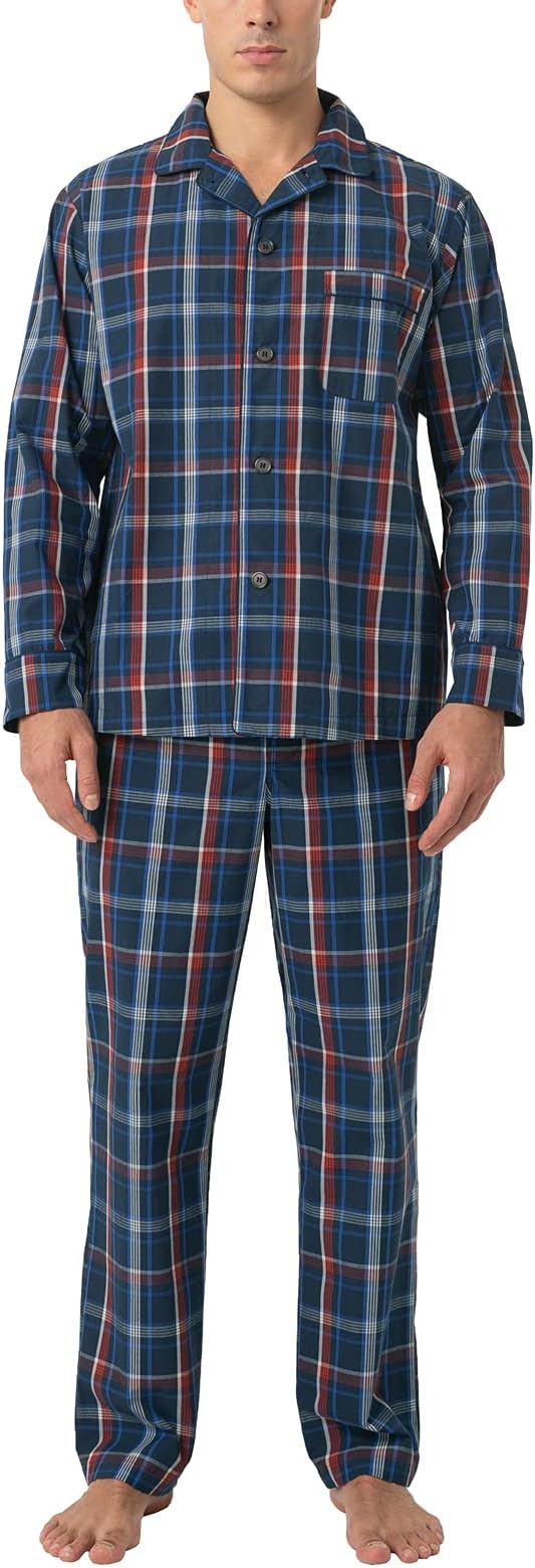 Mens cotton cheap knit pajama sets