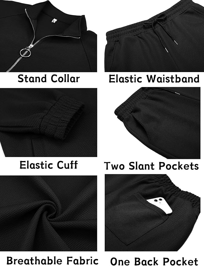 Wholesale Men's Sweatsuits 2-Piece Full Zip Set - All Colors