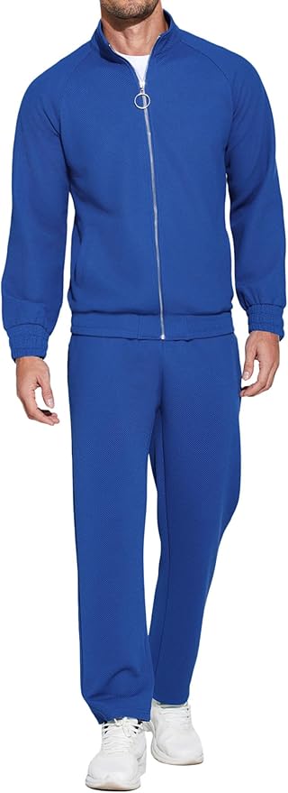 Wholesale Men's Sweatsuits 2-Piece Full Zip Set - All Colors