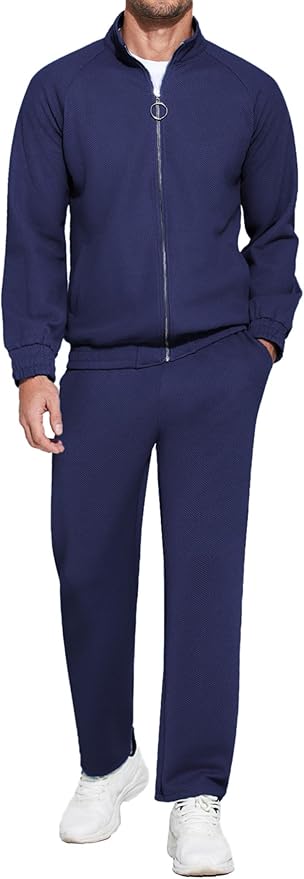 Wholesale Men's Sweatsuits 2-Piece Full Zip Set - All Colors