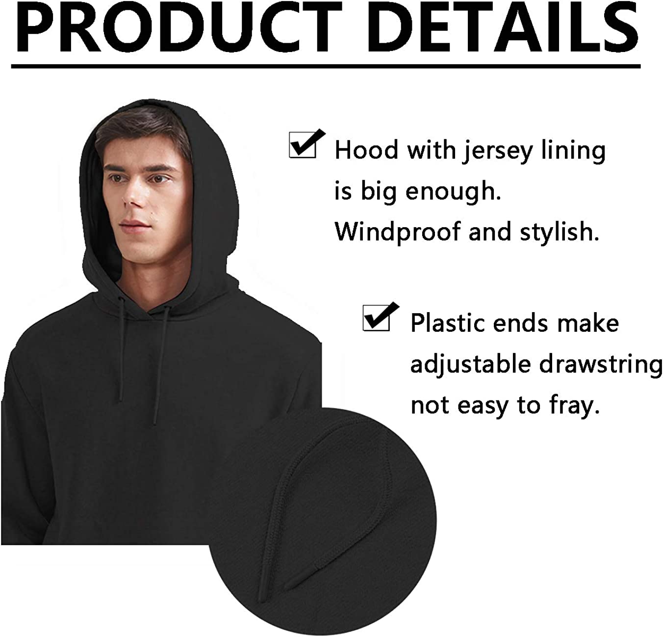 Bulk black hoodies hot sale