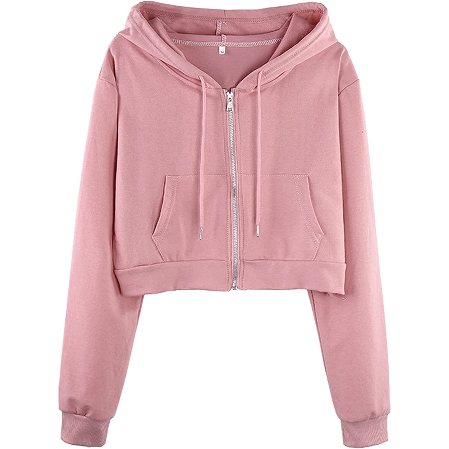 Wholesale Women's Long Sleeve Cropped Zip Up Hoodies